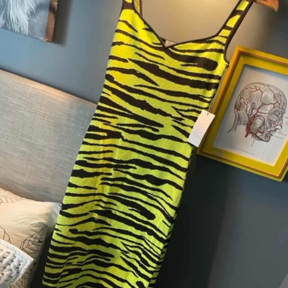 Victor Glemaud Animal Print Bodycon Sweater Dress